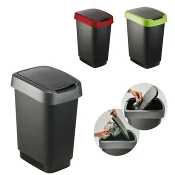 Rotho Twist Swing Bin Waste Bin Kitchen Cabinet Trash Bin Garbage 10l 25l 50l Practical Hygienically Closable 3 Colors
Rotho Twist Swing Bin Waste Bin Kitchen Cabinet Trash Bin Garbage 10l 25l 50l Practical Hygienically Closable 3 Colors