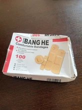 Vendajes de primeros auxilios para heridas, vendaje médico antibacterias, resistente al agua, juegos de emergencia para hemostasia, 4 tamaños, lote de 100 unidades