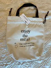 Lunch Bag, bolsa de lona amor comida de papel de aluminio bolsa de caja de almuerzo enfriador bolso Picnic cena contenedor de comida escolar bolsas de almacenamiento