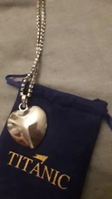 Colgante collar con corazón de Titanic de OCéANO AZUL corazón amor para siempre + bolsa de terciopelo