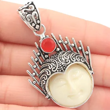 50x31mm Special 11.6g Moon Goddess White Face Real Red Ruby Girls Silver Pendant
50x31mm Special 11.6g Moon Goddess White Face Real Red Ruby Girls Silver Pendant