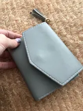 DOLOVE-cartera corta con borla para mujer, cartera pequeña coreana, sencilla, cuadrada, billeteras sencillas, monedero, Mini bolsa