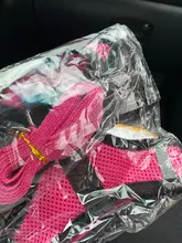 Chaleco de malla respirable para mascota, conjunto de arnés y correa para perro pequeño, cachorro, gato, arnés, Collar para Chihuahua, Pug, Bulldog, gato, arnes