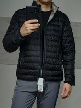 Marca NewBang de los hombres chaqueta ultraligera hombres Otoño Invierno lado doble pluma Reversible ligera Parka cálida