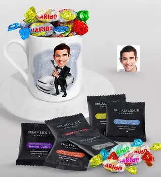 Personalized Mr Agent Caricature Of Turkish Coffee Cup Selamlique Mixed Turkish Coffee house And Haribo Candy Gift Seti-1
Personalized Mr Agent Caricature Of Turkish Coffee Cup Selamlique Mixed Turkish Coffee house And Haribo Candy Gift Seti-1