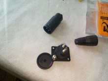 Conector de cable XLR, 3 pines, macho + hembra, conector de cable + tipo de montaje de panel, con cubierta protectora, para Audio/vídeo, 2 uds.