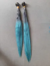 Angie 20-24 pulgadas 200 gramo/lote sedoso pelo recto mechones 1/613 # Color degradado sintético extensiones de cabello para mujeres