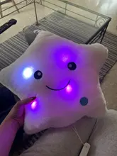 Almohada luminosa de juguete para niños Y niñas, juguete de felpa suave Y brillante, con luz Led Y cojín