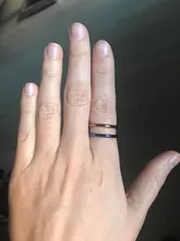 MANGOSKY-anillo de acero inoxidable para hombre y mujer, sortija de boda de 2mm y 4mm