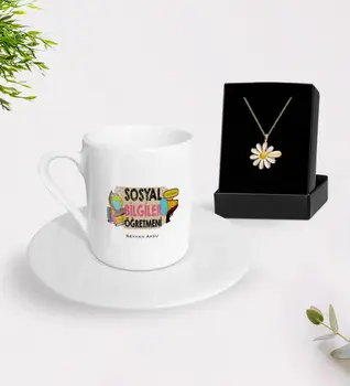 Personalized Social Studies Teacher Turkish coffee Cup and Is Daisy Necklace Gift Seti-3
Personalized Social Studies Teacher Turkish coffee Cup and Is Daisy Necklace Gift Seti-3