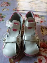 Sandalias de verano para niños y niñas, zapatos ortopédicos de princesa con flores de cuero PU, Punta cerrada