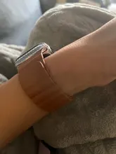 Correa de cuero para Apple watch, banda magnética de 44mm, 40mm, 38mm y 42mm, iWatch Series 3, 4, 5, 6 SE