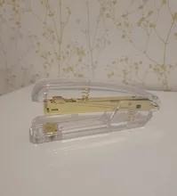 De Lujo Rosa Metal dorado sacagrapas Manual transparente grapadora de acrílico NO.10 Durable de Color de moda grapadora 4000 Uds grapas venta al por mayor