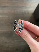 MQCHUN Vintage plata Color anillo de Thranduil Bosque Negro Rey elfo anillo Legolas padre la desolación de Smaug