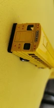 Juguete modelo autobús escolar inercial de aleación óptica 1/64 para niños, modelo de coche con retroceso, juguetes musicales, vehículo, regalos
