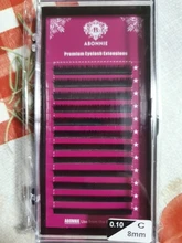 Abonnie-Extensión de pestañas, Cilio Individual de visón sintético Natural, 0,05-0,25mm, rizado B/C/D, maquillaje de belleza de 8-17mm