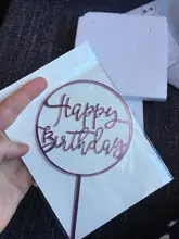 Pastel de acrilico feliz cumpleaños, decoración de pastel de cumpleaños, banderas para niños, adornos de pastel de fiesta, Baby Shower