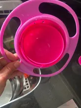 Tazón universal tipo Gyro a prueba de derrames para niños, plato giratorio infantil con diseño, práctico con rotación de 360 grados, platos de alimentación sólidos