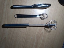 Batidor de mano mágico de acero inoxidable, minimezclador de huevos de cocina, salsas, 1 unidad, 20cm