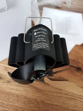 Chimenea negra de 5 aspas, estufa de calor con ventilador, registro de quemador de madera, ventilador ecológico silencioso para el hogar, ventilador para hogar, distribución eficiente del calor