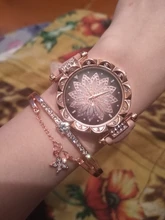 Conjunto de relojes con cielo estrellado para mujer, pulsera de cuero, deportivo, de cuarzo, informal, 2020