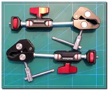 Tripod Magic Arm with Dual Ballhead Articulating 1/4'' Screw Universal Camera Video Monitor