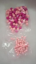 LOFCA 50 unids/lote de 9mm de tinte de corbata suelta mordedor cuentas bebé mordedor juguete de masticar libre de BPA calidad alimentaria DIY fabricación de joyería collar