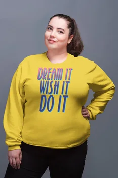 Angemiel Wear Dream It Wish It Do It Yellow Women Sweatshirts
Angemiel Wear Dream It Wish It Do It Yellow Women Sweatshirts