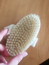 Jabalí-cepillo de madera ovalado para ducha, cerdas naturales, masaje exfoliante, tratamiento de celulitis, circulación sanguínea