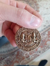 Collar con colgante de monedas de oro y calavera para hombre, cadena de cuerda de cuero, 4 unidades