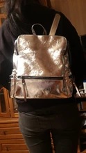 Mochila de PU para mujer, bolso escolar a la moda de verano para chicas adolescentes, mochila plateada de alta calidad, novedad de 2019