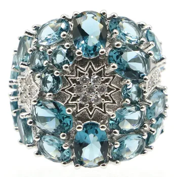 26x23mm Romantic Created Dark London Blue Topaz Natural CZ Ladies Present Silver Rings
26x23mm Romantic Created Dark London Blue Topaz Natural CZ Ladies Present Silver Rings