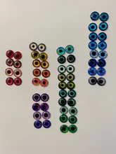 24 unids/lote 14mm Blyth muñeca ojos de Chips de vidrio delgado pupila ojo DIY accesorios BT109