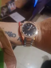 CIVO-relojes de acero inoxidable para mujer, pulsera de esfera de diamante resistente al agua, analógicos de tres manos, de cuarzo