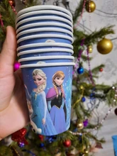 Decoraciones de fiesta de cumpleaños Disney Frozen para niñas, bolsas de regalo, platos y vasos de papel, artículos de vajilla desechables para baby shower