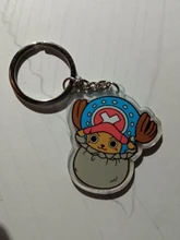 LLavero de una pieza con colgante acrílico de doble cara, accesorios de Anime, llavero de dibujos animados, 2019