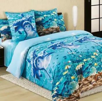 Bed linen "dolphins" 2 SP with eurosheet percale
Bed linen "dolphins" 2 SP with eurosheet percale