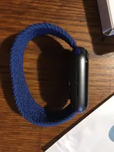 Trenzado Solo lazo correa de reloj Apple watch banda 44mm 40mm 38mm 42mm, tela de Nylon Correa pulsera serie de correas para iWatch 6 5 4 3 SE 42mm