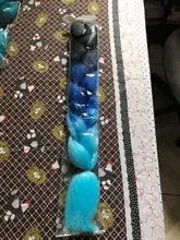 Qp-pelo trenzado Jumbo de 24 pulgadas, 100g, morado, verde, plateado, sintético, ganchillo, trenzas, 100 colores