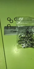 50 unids/bolsa de acero inoxidable gancho de anillos de Pesca 3 #/4 #/5 #/6 #/7 #8 # anilla con doble abertura accesorios para herramientas de pesca conector de anillos planos