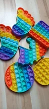 Juguete sensorial antiestrés para niños y adultos, juguete antiestrés para el autismo, con burbujas de empuje, divertido