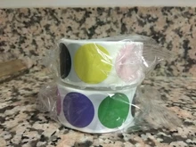 500 uds/rollo de croma etiquetas adhesivas de código de Color Dot etiquetas adhesivas 1 pulgada ronda rojo amarillo azul Rosa negro papelería pegatinas
