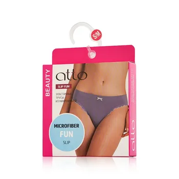 Women's panties-slips Atto funny from microfiber Purple S/M 
Women's panties-slips Atto funny from microfiber Purple S/M