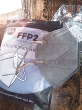 Mascarilla FFP2 de 6 capas para adultos, máscara protectora de tela con filtro PM2.5, FFP2
