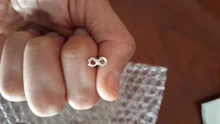 Pendientes de amor infinito para mujer, Plata de Ley 925, pendientes de circonita cúbica en forma de número 8, regalo de aniversario (Lam Hub Fong)