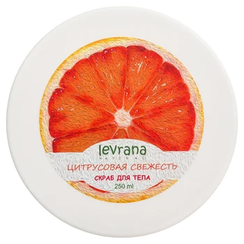 Cosmetics, genuine cosmetics, Levrana, Леврана, body scrub, BS02, salt Scrub "Цитрусовая freshness", 250 ml
Cosmetics, genuine cosmetics, Levrana, Леврана, body scrub, BS02, salt Scrub "Цитрусовая freshness", 250 ml