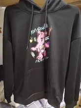 De talla grande de las mujeres Pequeño Oso de dibujos animados de impresión Sudadera con capucha parejas suelto par sudadera Unisex coreano Estilo vintage streetwear tops