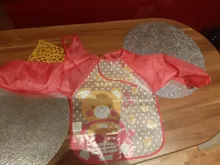 Delantal de manga larga con dibujos animados para bebé, Baberos para comer, ropa para pintar, accesorios infantiles