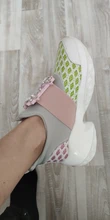 Zapatillas de deporte con plataforma de lujo para mujer, calzado deportivo con hebilla de cristal, de diseño de malla de aire, deportivas gruesas informales vulcanizadas