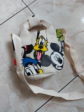 Disney-bolso de hombro de ratón para mujer, bandolera de hombro estampado bonito, de lona, 2020